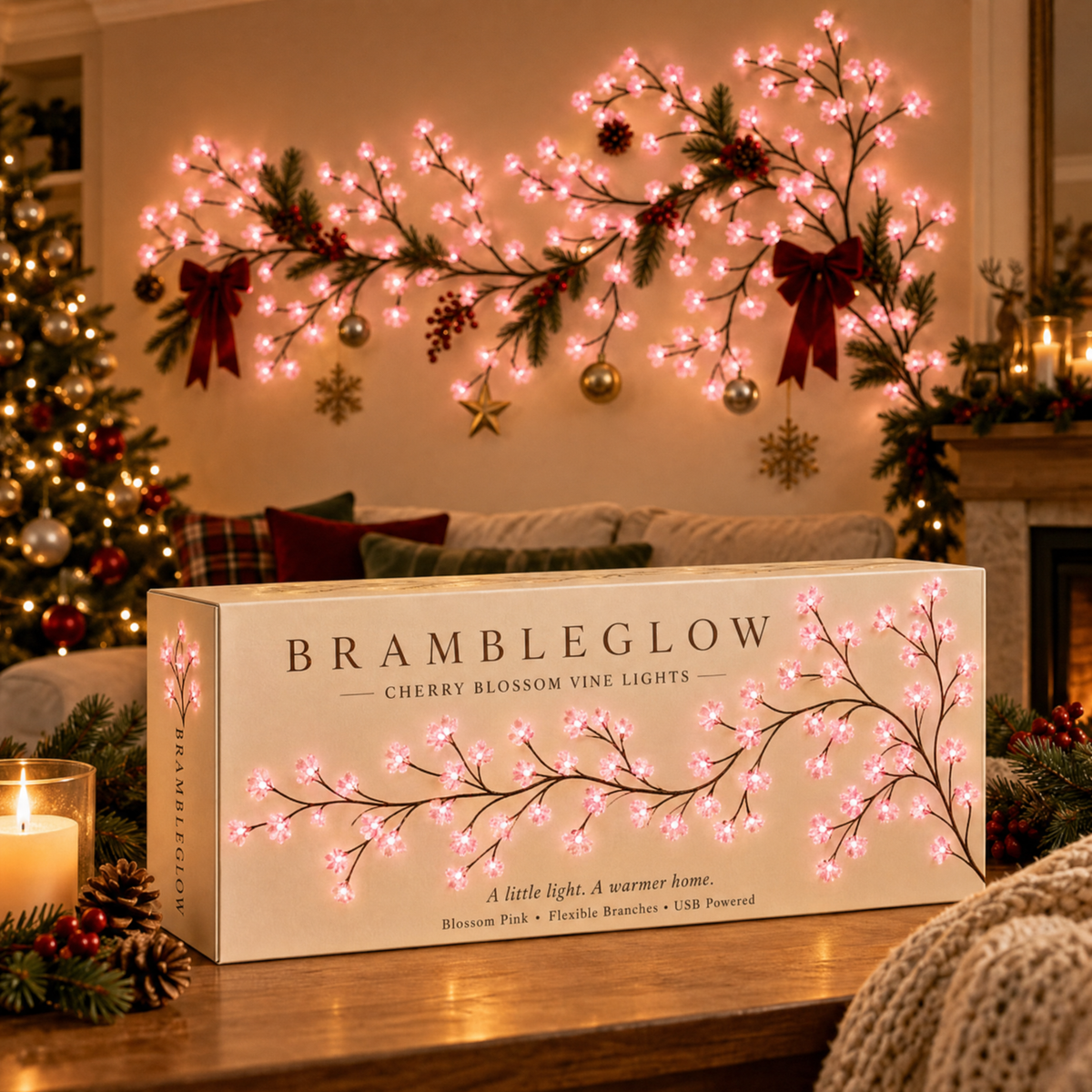 Brambleglow™ - Blossom Christmas Wall Light for Cozy Homes