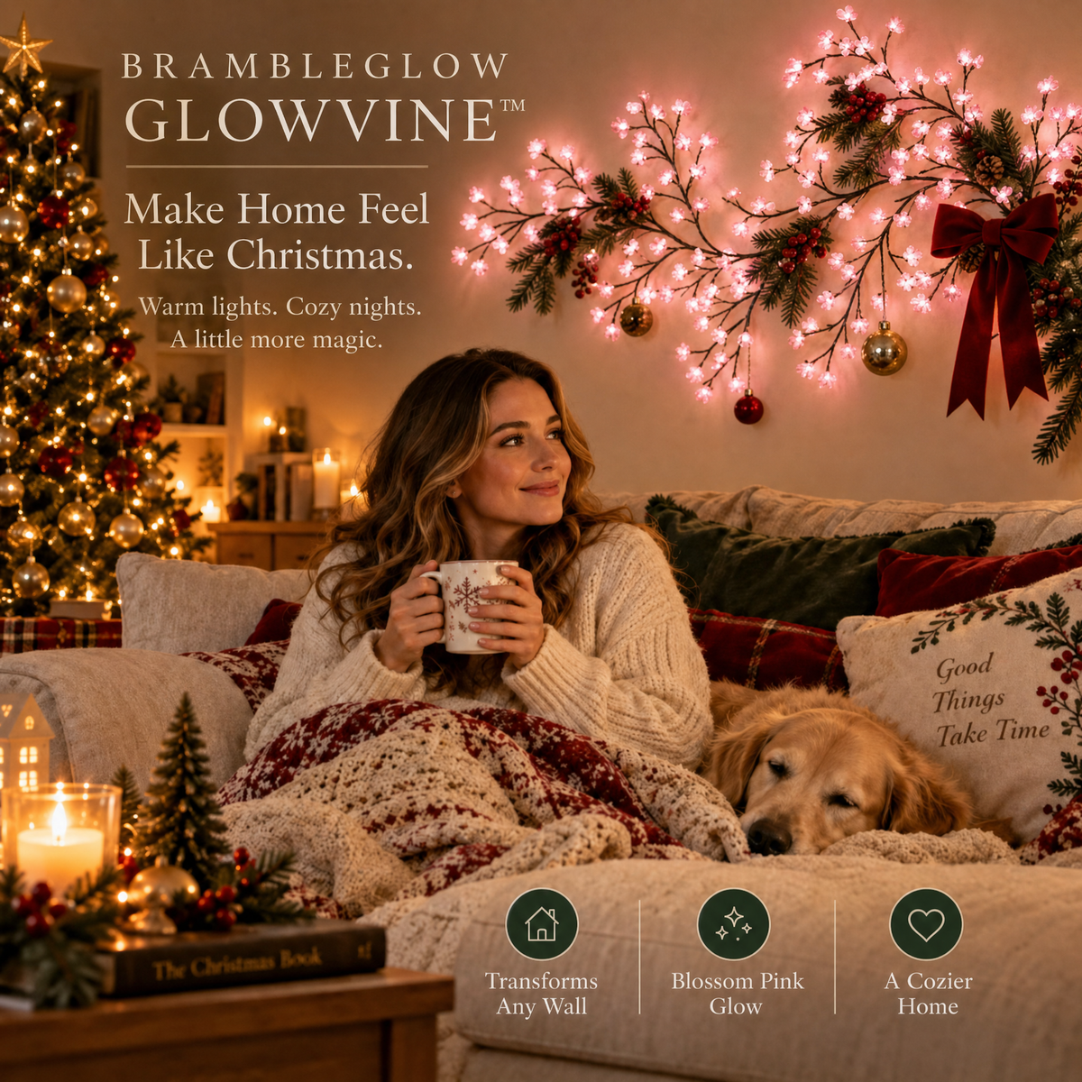 Brambleglow™ - Blossom Christmas Wall Light for Cozy Homes